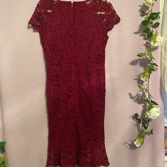 Thalia Sodi Formal Burgundy/Red Sparkle Dress - Picture 8 of 9